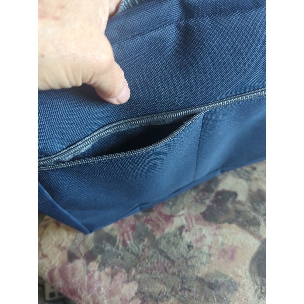 Outdoor Products Small Travel Organizer Bag Zippered 12" x 9" x 1.5" BLUE - Picture 4 of 10